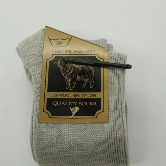 Merino Socks Ltd long gray wool nylon socks vintage men comfortable warm - Picture 3 of 3